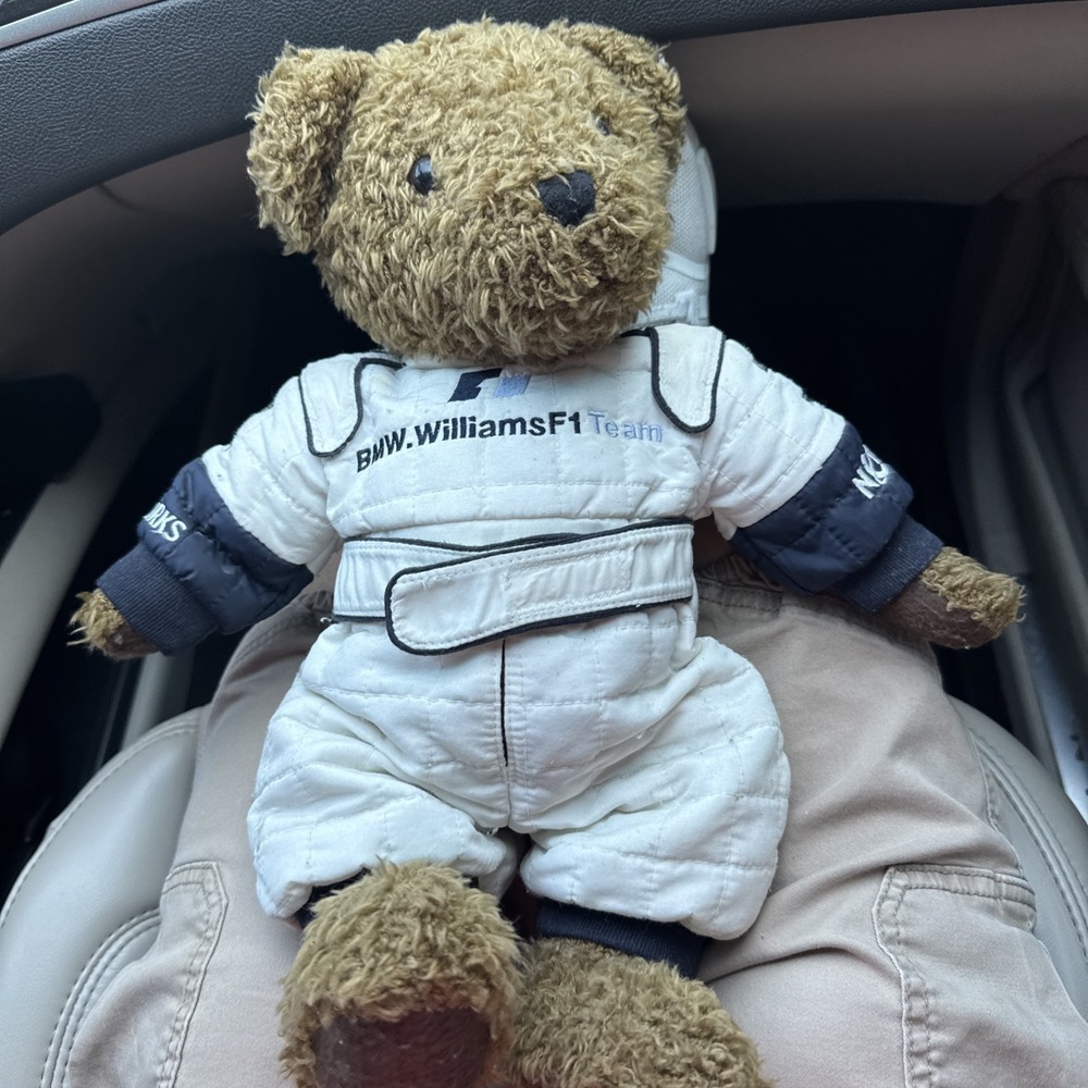 Vintage BMW Williams F1 Team Teddy Bear Compaq Castrol Formula 1 Racing Plush